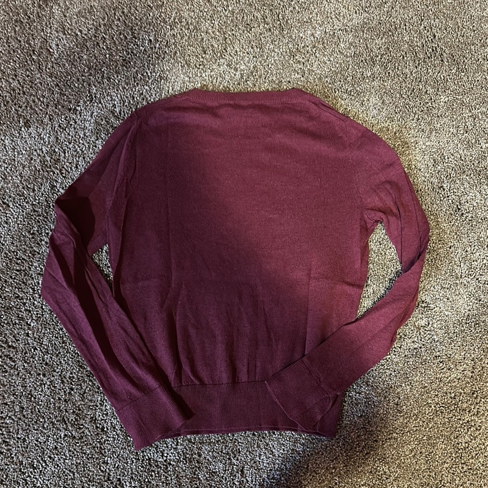 Forever 21 Women's Crew Neck Sweater - Burgundy - Picture 3 of 3
